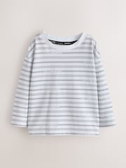 Baker by Ted Baker Blue Cord Jacket, Stripe T-Shirt and Trousers 3 Piece Set - Image 6 of 14