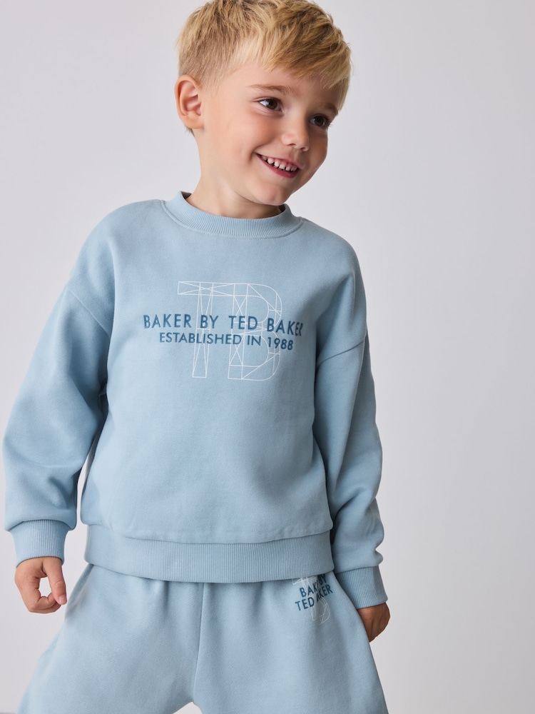 Baker by Ted Baker Blue Sweatshirt and Joggers Set 2 Piece - Image 2 of 12