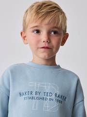Baker by Ted Baker Blue Sweatshirt and Joggers Set 2 Piece - Image 4 of 12