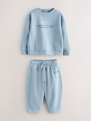 Baker by Ted Baker Blue Sweatshirt and Joggers Set 2 Piece - Image 7 of 12