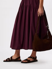 Whistles Brown Asymmetric Detail Sandals - Image 1 of 4