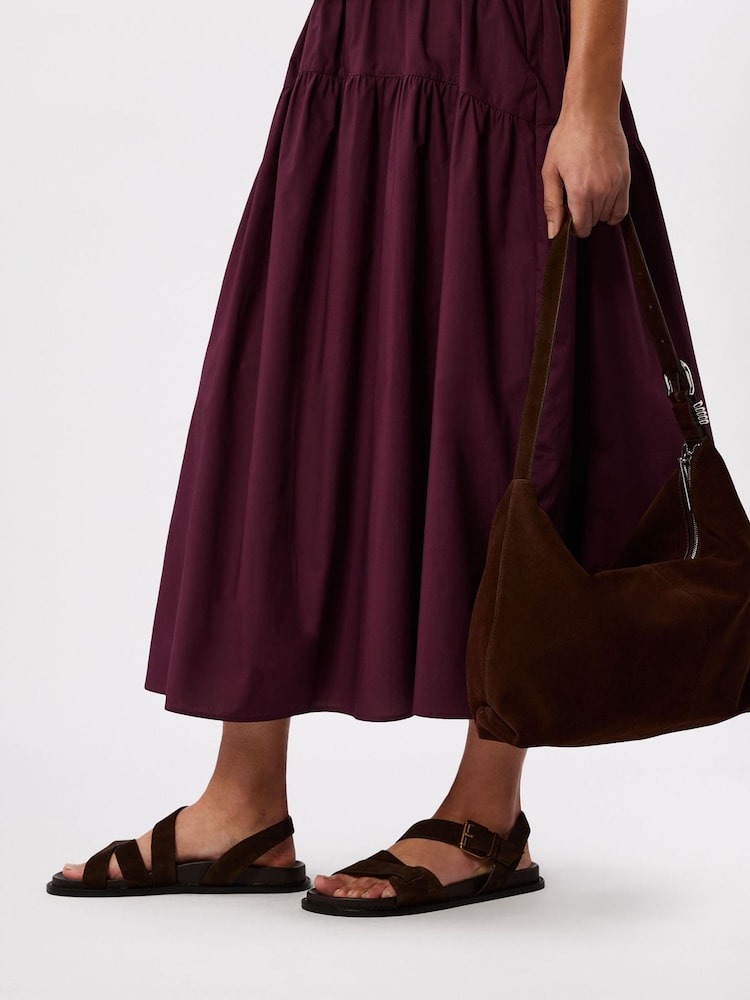 Whistles Brown Asymmetric Detail Sandals - Image 1 of 4