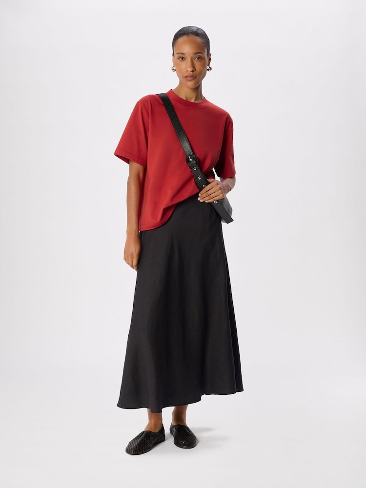 Whistles Red Cotton Crew Neck T-Shirt - Image 1 of 5