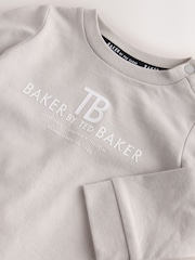 حزمة من 3 قطع من Baker by Ted Baker تيشرت رمادي محبوك بملمس بارز بسحاب أمامي وبنطلونات رياضية - Image 15 of 18