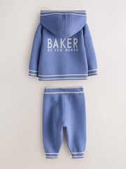حزمة من 3 قطع من Baker by Ted Baker تيشرت رمادي محبوك بملمس بارز بسحاب أمامي وبنطلونات رياضية - Image 2 of 18
