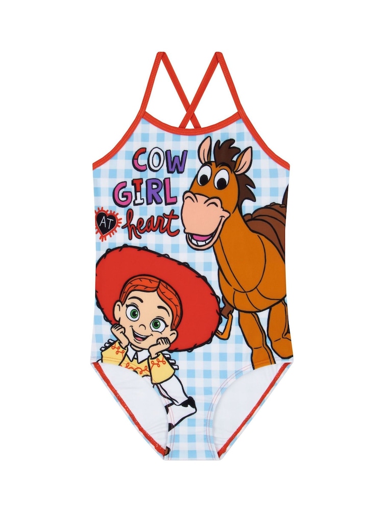 Character Blue Disney Toy Story Jessie And Bullseye One Piece Swimsuit - Image 1 of 12 Character Blue Disney Toy Story Jessie And Bullseye One Piece Swimsuit - Image 1 of 12