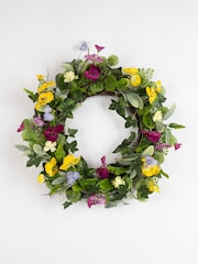 Scottish Everlastings Ltd Spomladanski cvetlični Pansy Wreath - Slika 3 iz 3