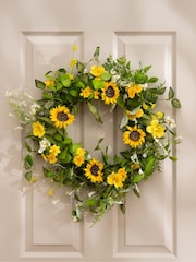 Scottish Everlastings Ltd Yellow Spring Sunflower Wreath - Image 1 of 3