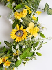 Scottish Everlastings Ltd Yellow Spring Sunflower Wreath - Image 2 of 3