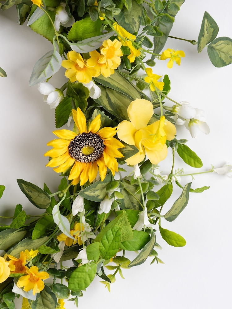 Scottish Everlastings Ltd Yellow Spring Sunflower Wreath - Image 2 of 3