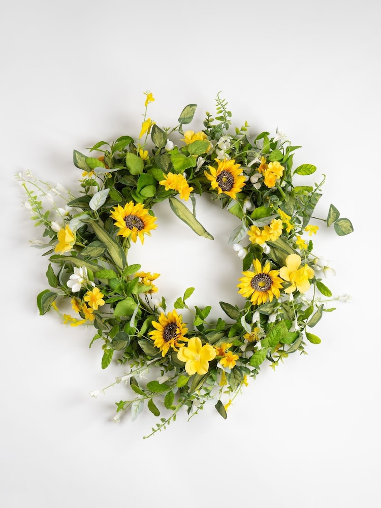 Scottish Everlastings Ltd Yellow Spring Sunflower Wreath - Image 3 of 3