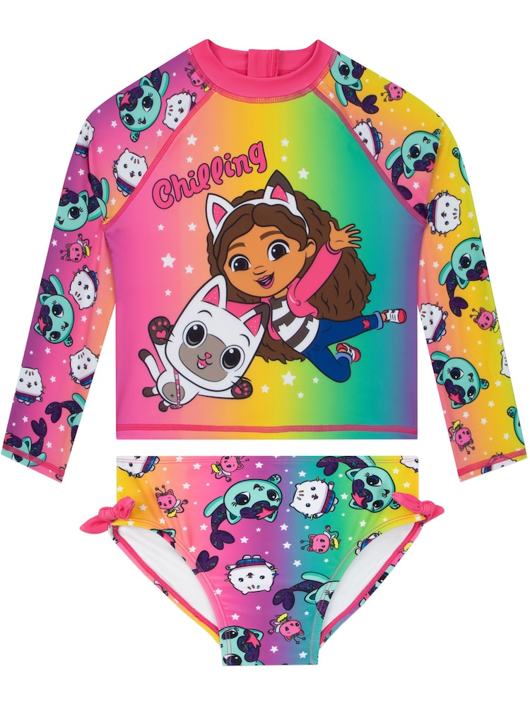 Character Pink Gabbys Dollhouse Swimsuit 2 Piece - Image 1 of 10