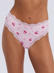 Boux Avenue Pink Tatiana Print Brazilian Knickers 3 Pack - Image 4 of 6