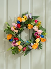 Scottish Everlastings Ltd Yellow Bright Floral Wreath - Image 1 of 3