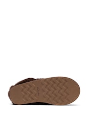 Clarks Leopard Cherie Mule Fur Trim Slippers - Image 6 of 6