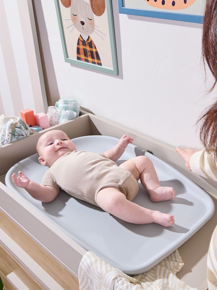 Tutti Bambini Cloud Grey Cushi Mini Baby Changing Mat - Image 1 of 4