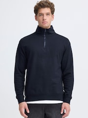 Blend Blue Brody High-Neck Quarter Zip Sweatshirt - Image 1 of 7