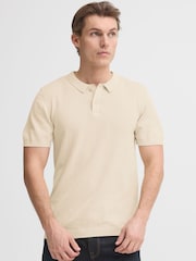 Blend Natural Bray Knit Polo Shirt - Image 1 of 8
