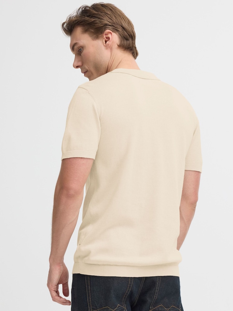 Blend Natural Bray Knit Polo Shirt - Image 2 of 8