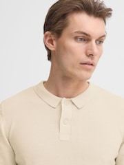 Blend Natural Bray Knit Polo Shirt - Image 4 of 8