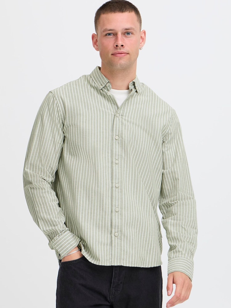 Blend Green Adas Oxford Long Sleeve Shirt - Image 1 of 8
