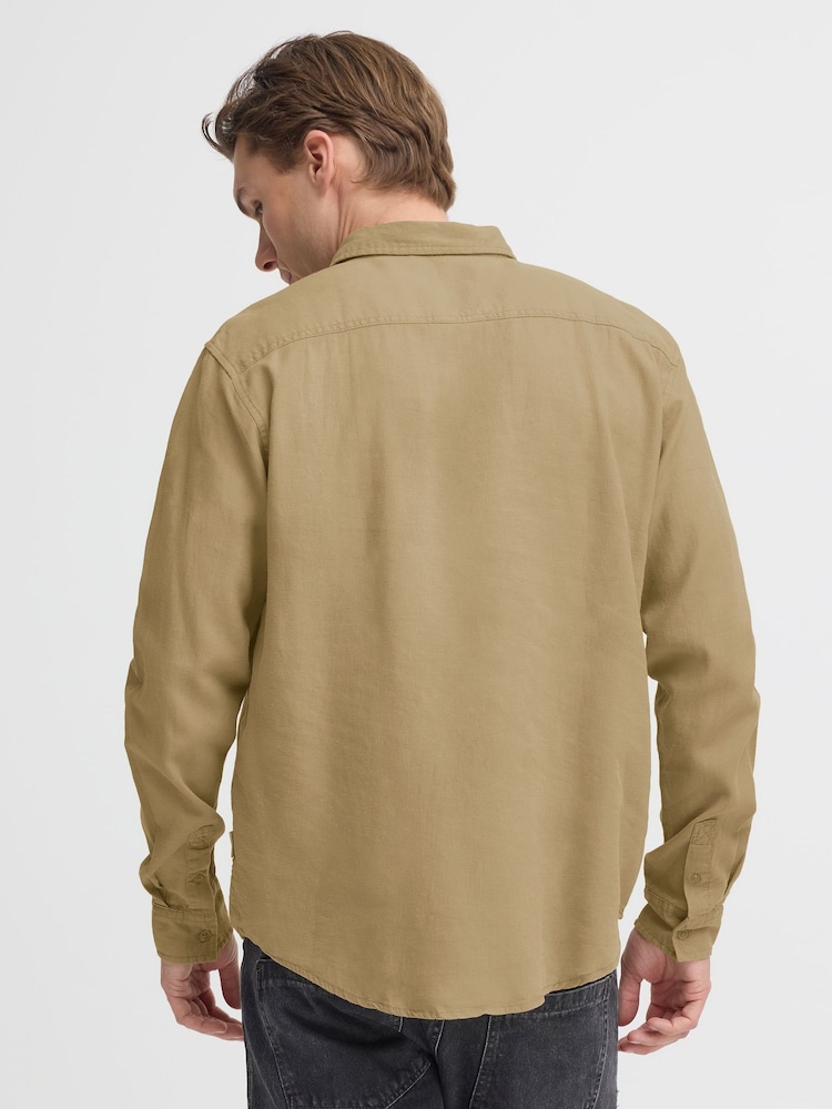 Blend Natural Bobby Long Sleeve Linen Shirt - Image 2 of 8