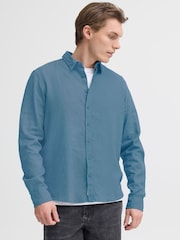 Blend Blue Bobby Long Sleeve Linen Blend Shirt - Image 1 of 7