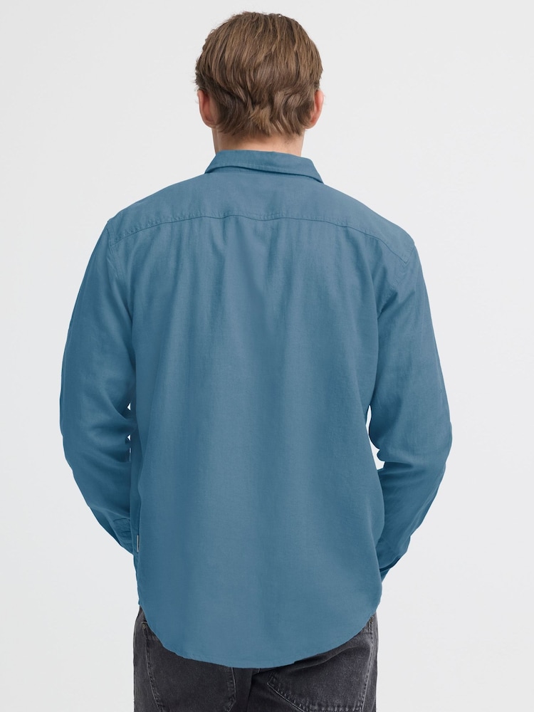 Blend Blue Bobby Long Sleeve Linen Blend Shirt - Image 2 of 7