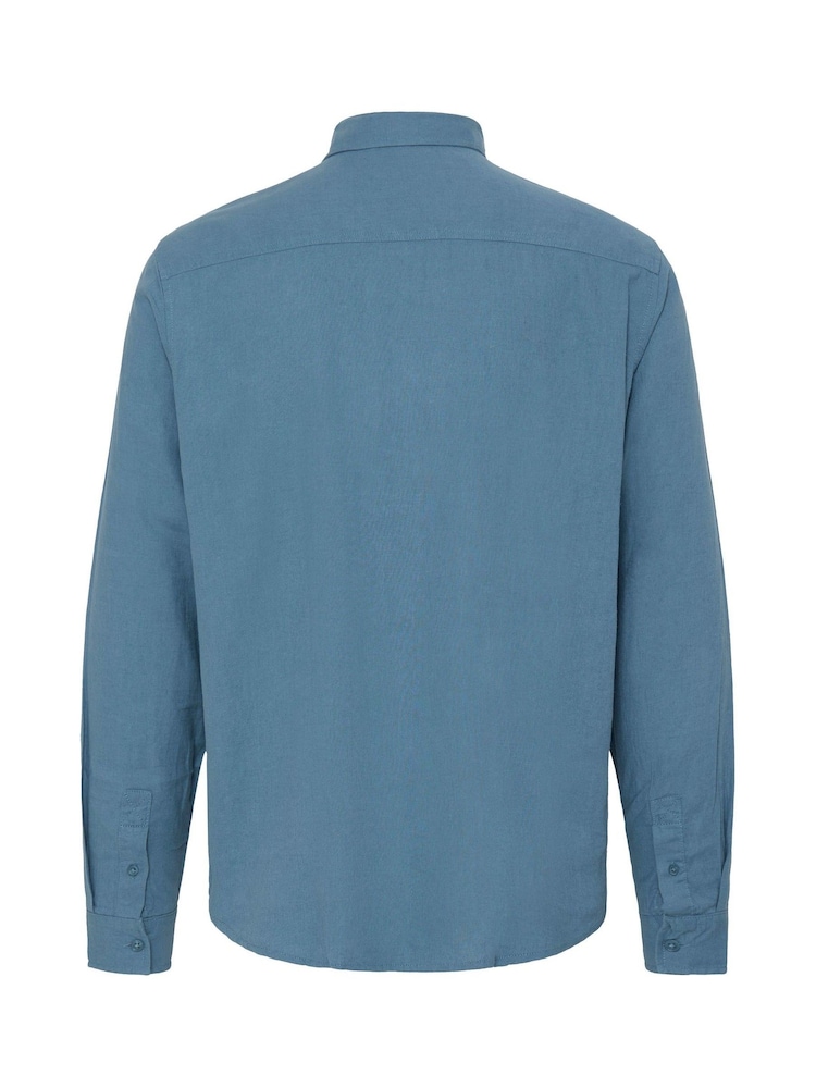 Blend Blue Bobby Long Sleeve Linen Blend Shirt - Image 7 of 7