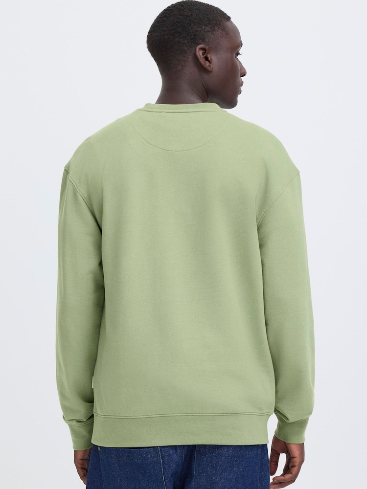 Blend Green Brody Crew Neck Sweatshirt - Image 2 of 8 Blend Green Brody Crew Neck Sweatshirt - Image 2 of 8