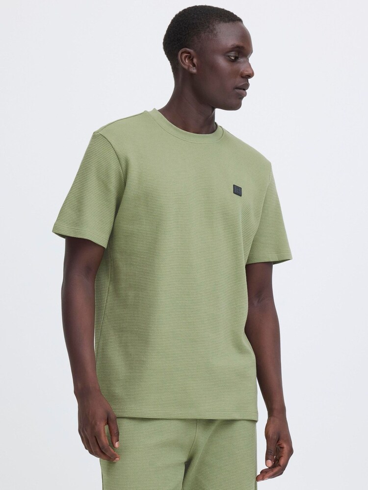 Blend Green Fillip Crew Neck Textured T-Shirt - Image 1 of 8