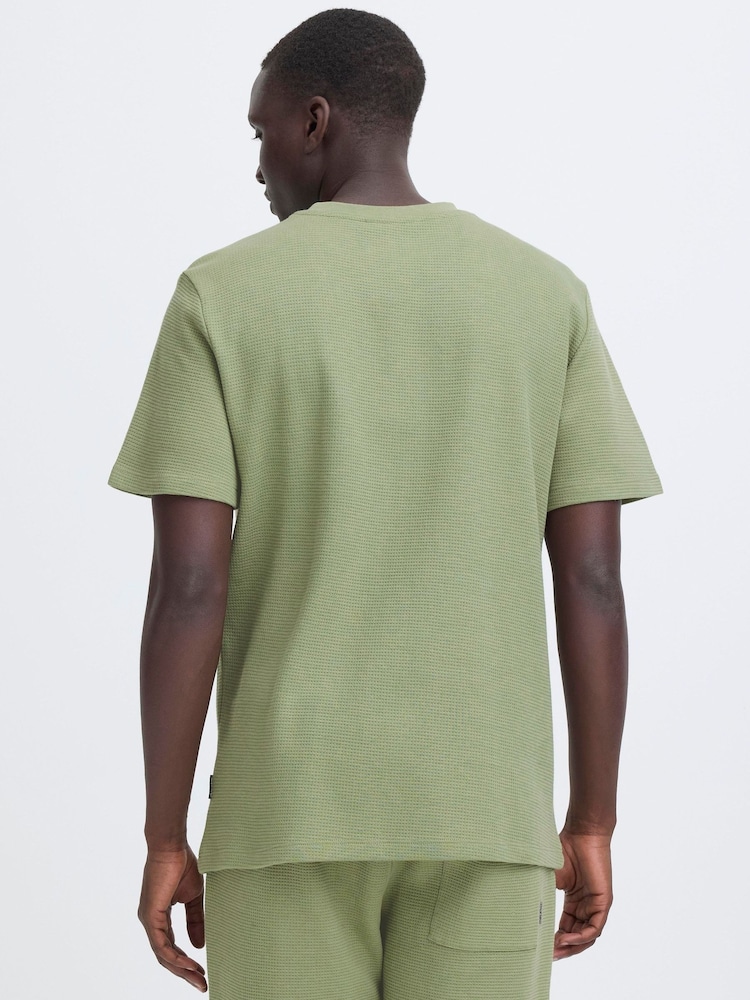 Blend Green Fillip Crew Neck Textured T-Shirt - Image 2 of 8