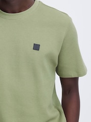 Blend Green Fillip Crew Neck Textured T-Shirt - Image 5 of 8