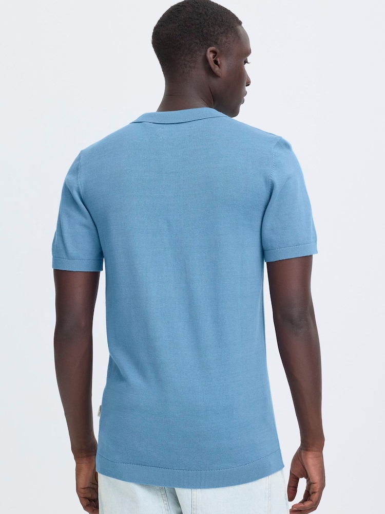 Blend Blue Bray Knit Polo Shirt - Image 2 of 8