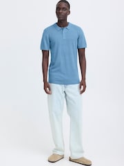 Blend Blue Bray Knit Polo Shirt - Image 3 of 8
