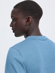 Blend Blue Bray Knit Polo Shirt - Image 4 of 8