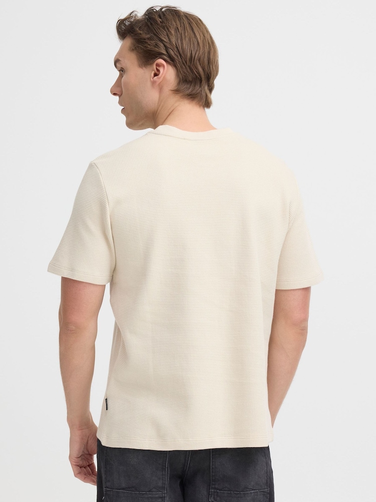 Blend Natural Fillip Crew Neck Textured T-Shirt - Image 2 of 8