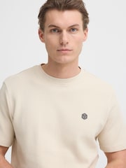 Blend Natural Fillip Crew Neck Textured T-Shirt - Image 4 of 8