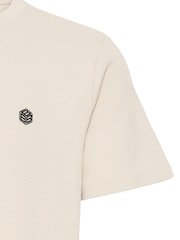 Blend Natural Fillip Crew Neck Textured T-Shirt - Image 8 of 8