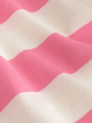 Pink Stripe Heavyweight Short Sleeve Crew Neck T-Shirt - Image 6 of 7
