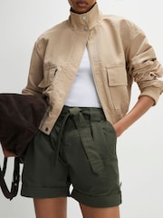 River Island Green Belted Utility Shorts - Image 3 of 4