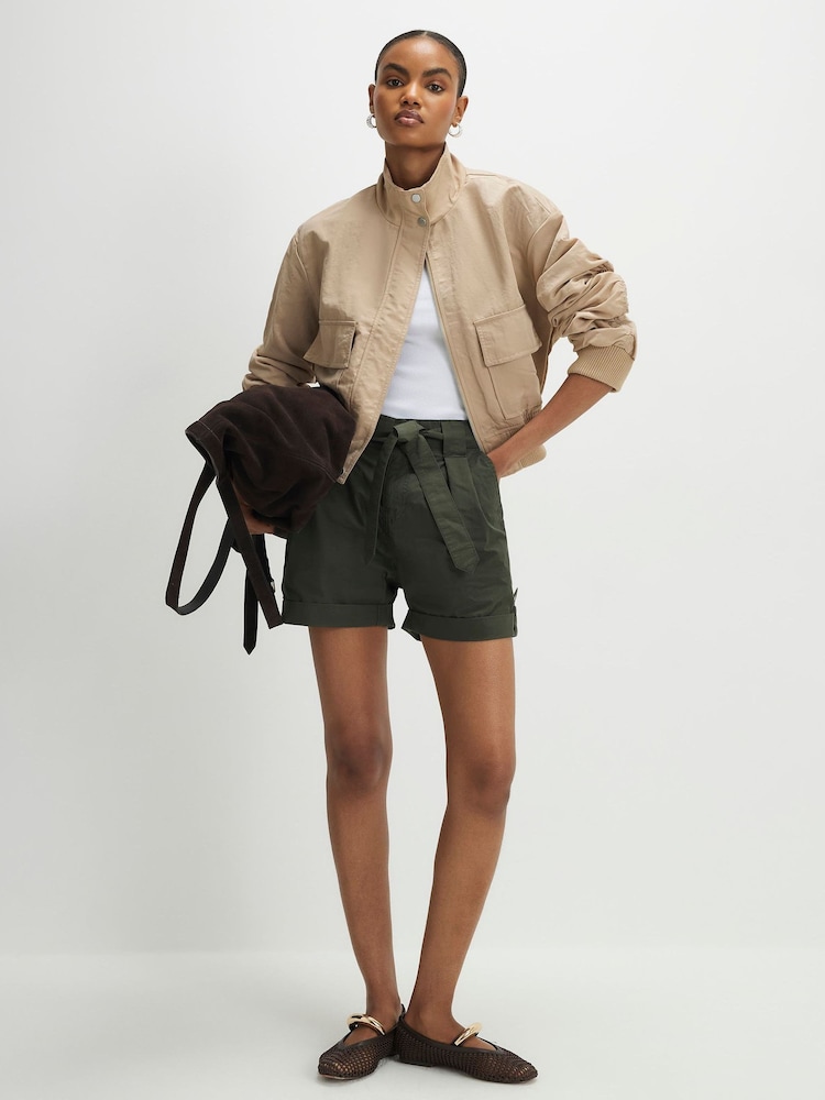 River Island Green Belted Utility Shorts - Image 4 of 4