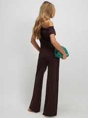 River Island Brown Ponte Wide Leg Trousers - Image 3 of 4