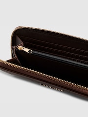 River Island Brown Embossed Monogram Purse - Image 4 of 5