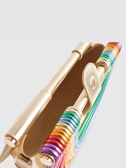 River Island Gold Rainbow Tube Grab Bag with Chain - Image 4 of 6