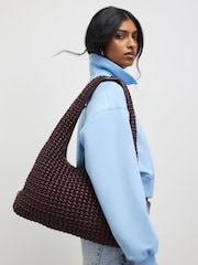 River Island Red Scrunch Slouch Shoulder Bag - Image 1 of 6