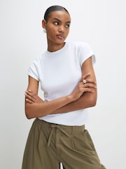 حزمة 3 من بلوزات مضلعة بأكمام فوق الكتف من River Island - Image 3 of 6