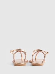 River Island Metallic Embellished Thong Sandals - Image 3 of 5