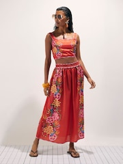 Укороченный топ с цветочной вышивкой River Island - Изображение 3 4