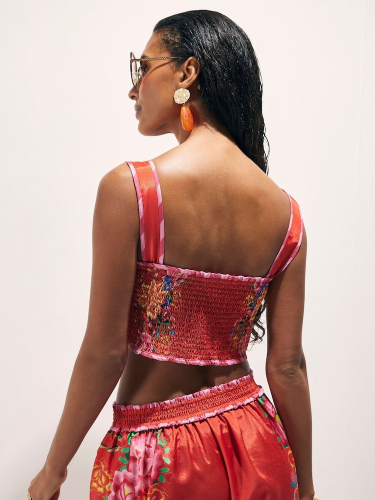 Укороченный топ с цветочной вышивкой River Island - Изображение 4 4